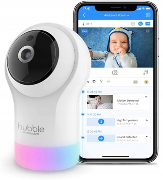 HUBBLE Vigilabebés Nursery Pal Glow cámara Smart HD