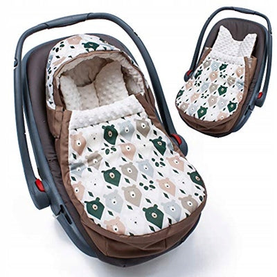 SEVIRA KIDS Einschlafsack für Autositz Kinderwagen MINKY + wasserdicht