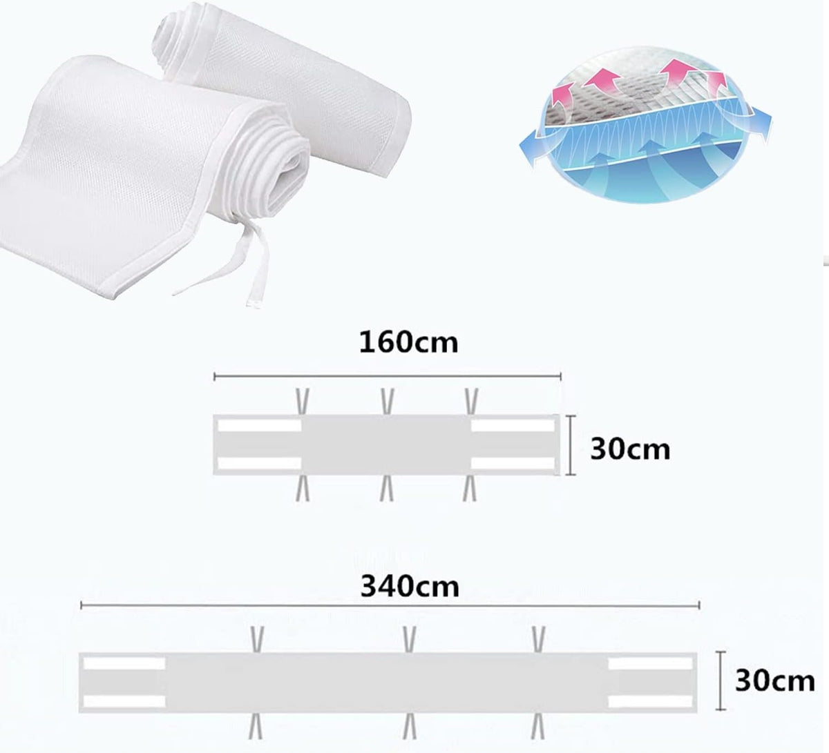 VICLOON mesh crib bumper