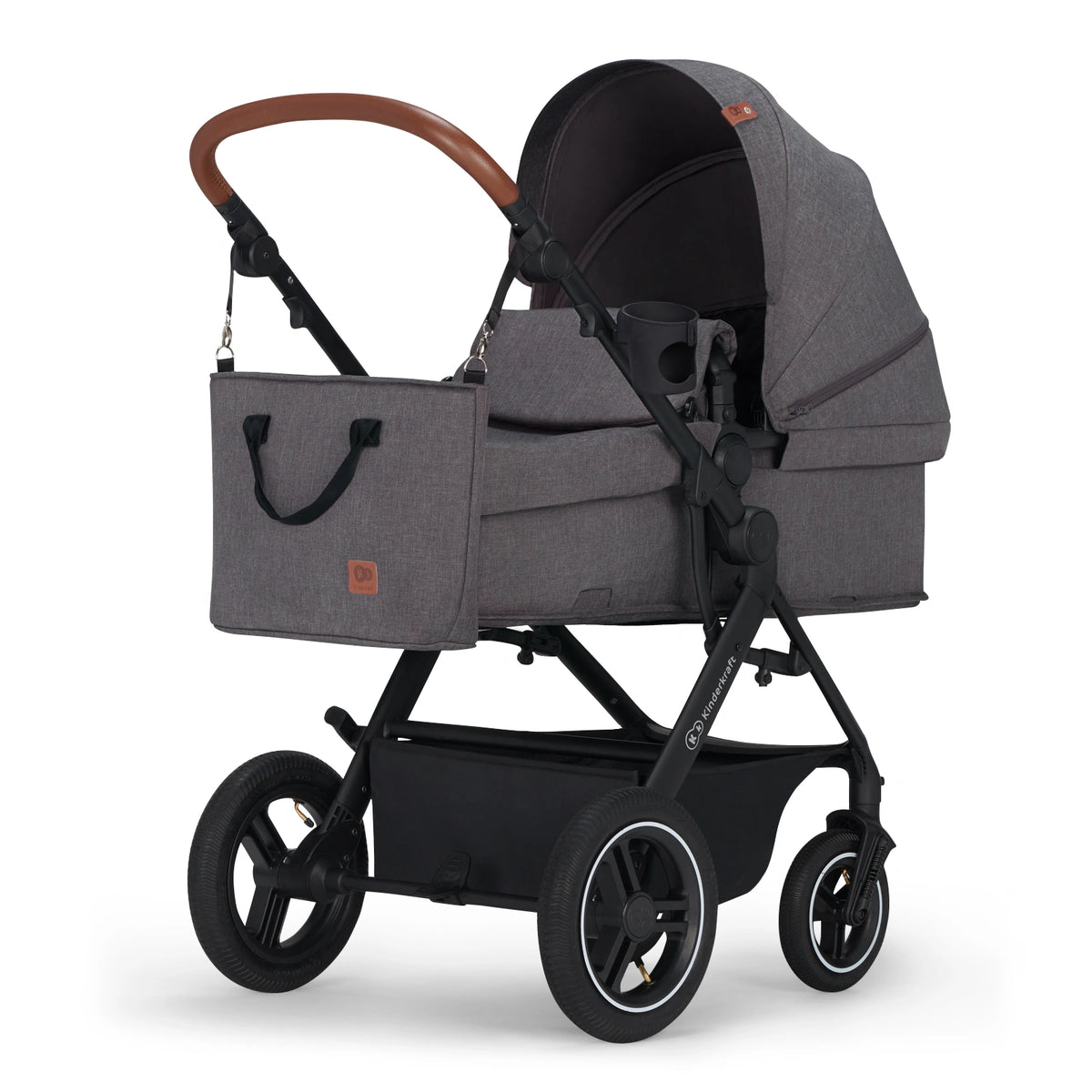 KINDERKRAFT B-TOUR 3-in-1 multifunctionele kinderwagen tot 22kg + autostoeltje MINK PRO