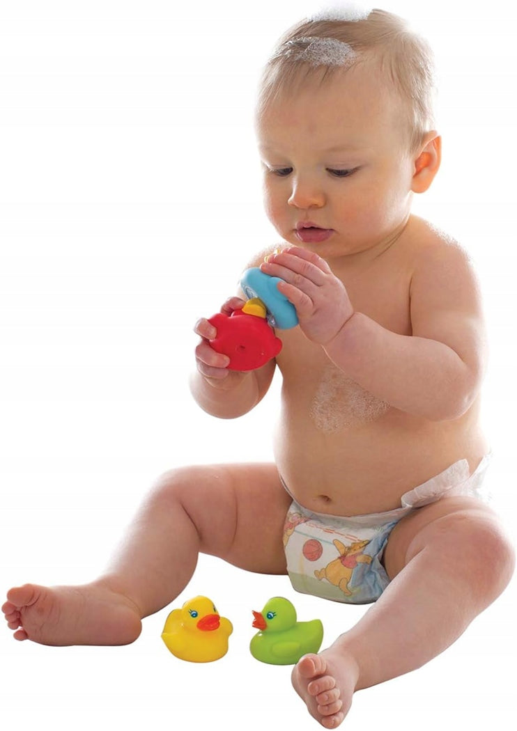 PLAYGRO Bright Baby Duckies gumowe kaczki do kąpieli 6 m+ 4 sztuki