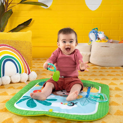 BRIGHT STARTS Easy Breezy εκπαιδευτικό χαλάκι + μαξιλάρι και 2 παιχνίδια 54 x 67 εκ.