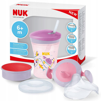 NUK set d'apprentissage à boire gobelet + 3 embouts