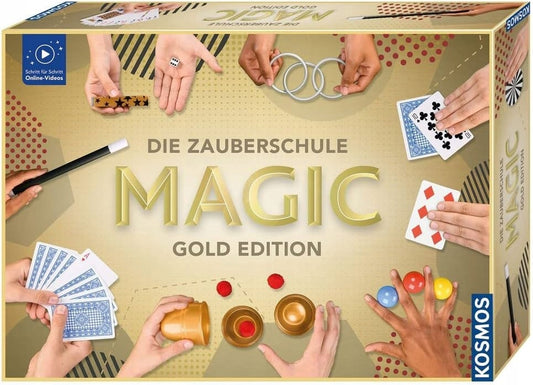 KOSMOS Szkoła Magii złota edycja 150 sztuczk instrukcja J. NIEMIECKI, zestaw magiczny Gold Edition