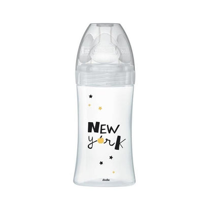 DODIE Sensation+ NEW YORK glazen fles 270 ml 0-6 m speen 2 medium flow