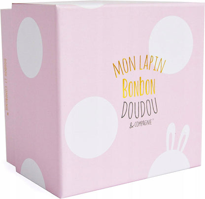 DOUDOU et COMPAGNIE Królik Bonbon przytulanka 20 cm w różowym pudełku z kolekcji Mon Lapin Bonbon