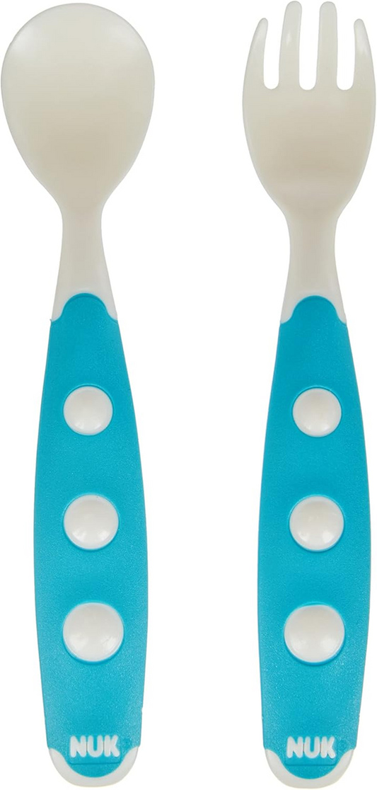 NUK Easy Learning Mini Besteck Löffel Gabel 12 cm 8 m+