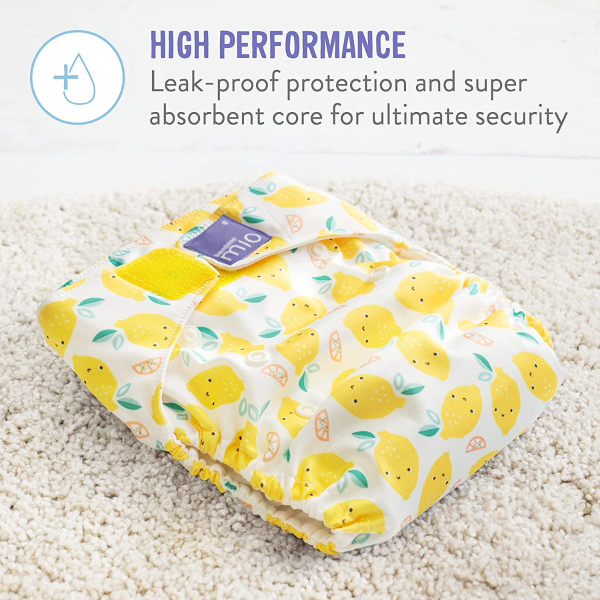 BAMBINO MIO husă pentru scutec 9kg+ lămâi