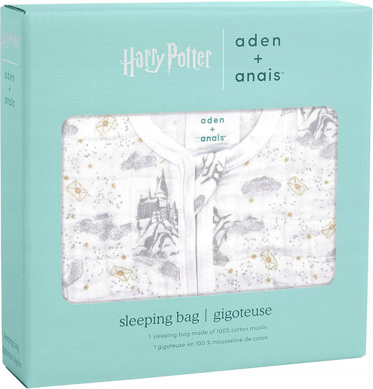 ADEN + ANAIS Harry Potter muślinowy śpiworek do spania 0-6msc 1TOG, 100% bawełna, letni