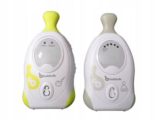 BADABULLE Baby Online 300m+ NIANIA ELEKTRONICZNA – biały zestaw analogowej niani dla niemowląt, 0+, USB