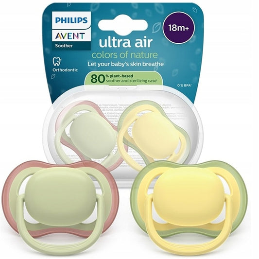 Chupetes PHILIPS AVENT Ultra Air x 2 a partir de 18 meses
