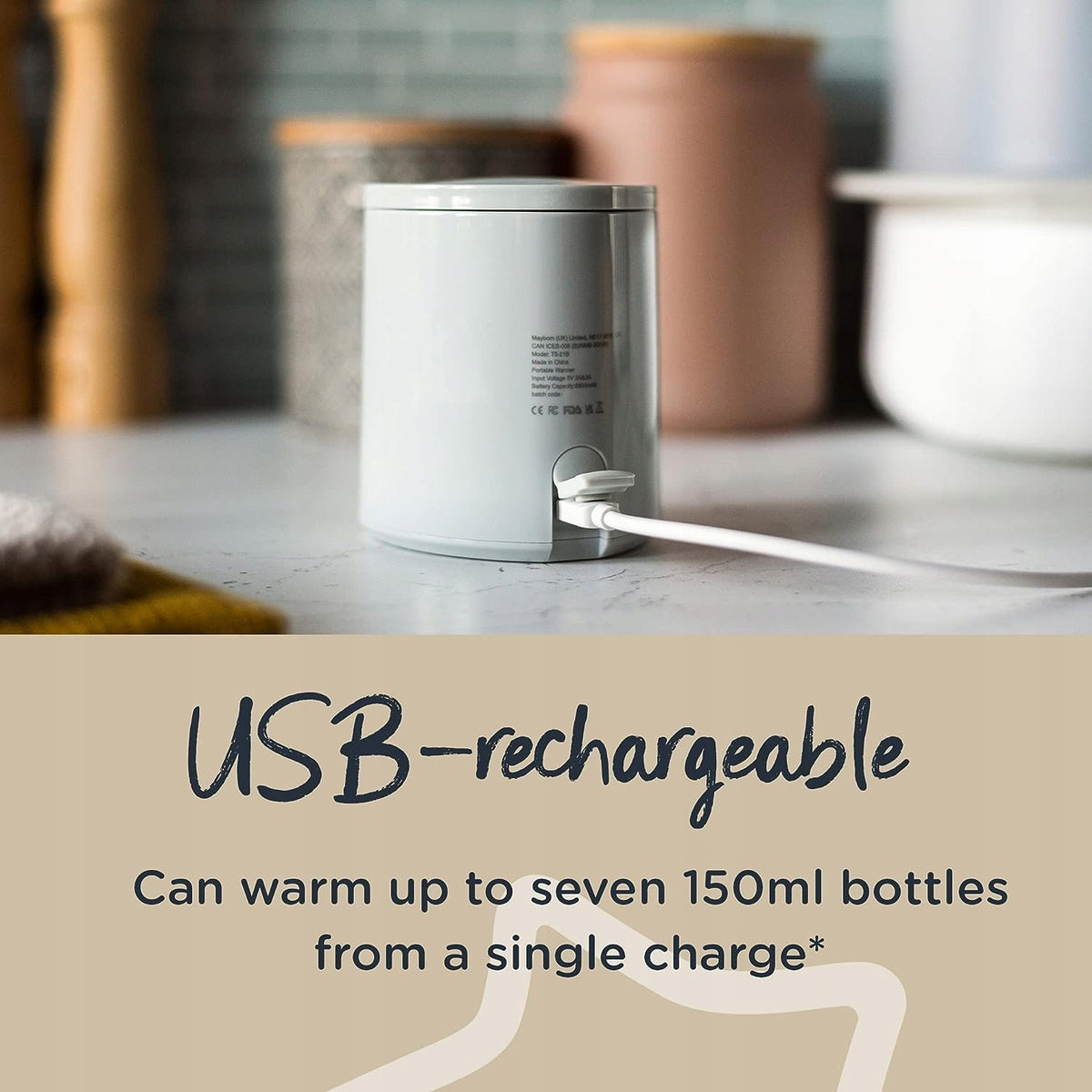 TOMMEE TIPPEE LetsGo chauffe-biberon de voyage USB