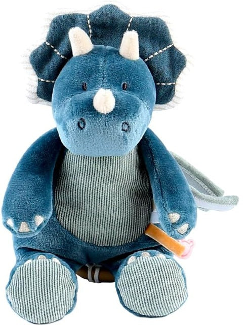 NOUKIE'S triceratops soft toy with music box