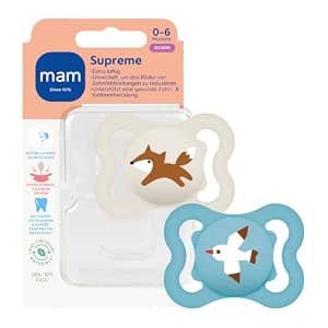 MAM Supreme sucettes physiologiques en silicone x2 0–6 mois