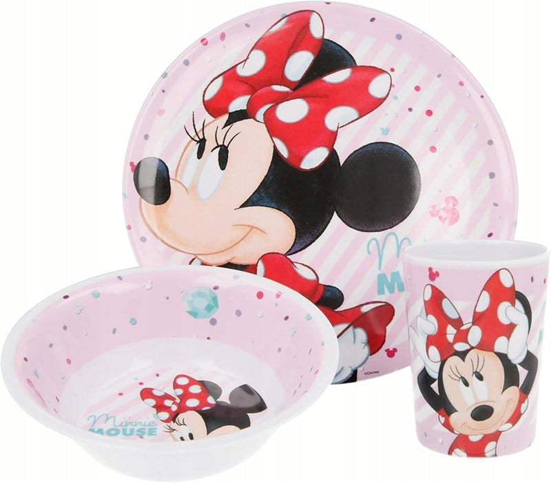 DISNEY MINNIE MOUSE set di stoviglie 3 pezzi.