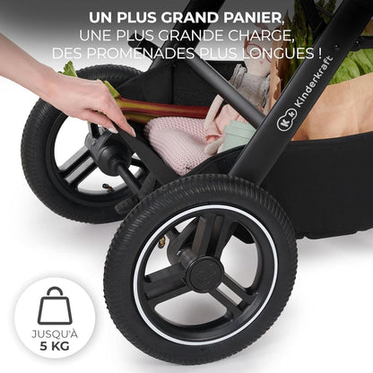KINDERKRAFT B-TOUR 3-in-1 multifunctionele kinderwagen tot 22kg + autostoeltje MINK PRO