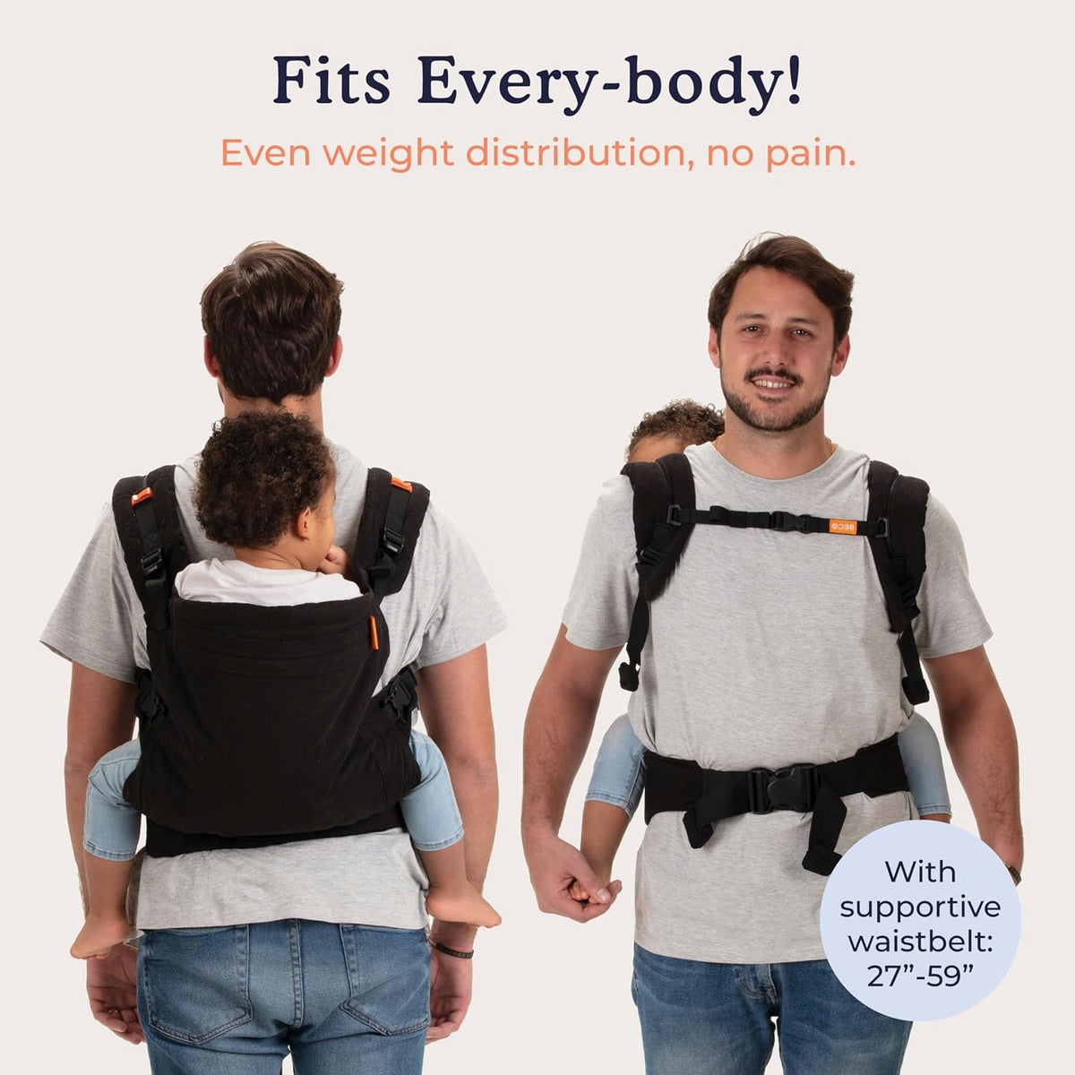 BECO TODDLER draagzak met gesp 9-27kg / 18-48 maanden