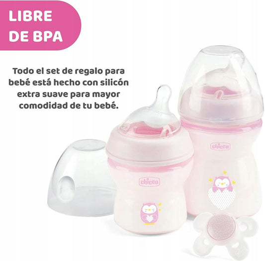 CHICCO set NaturalFeeling biberon 150 250 ml + succhietto 0+