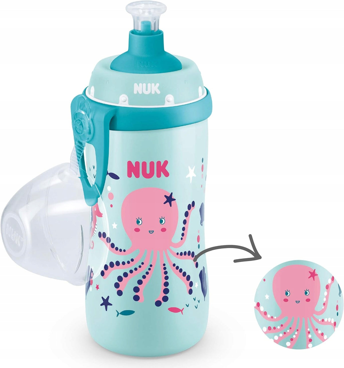 NUK Junior Cup PALACK 18 hónap+ push-pull szívóka 300 ml KAMÉLEON HATÁS