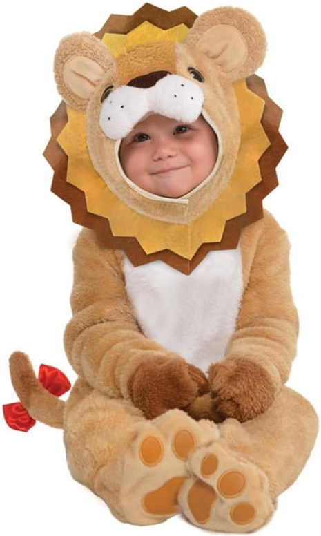 AMSCAN Little Roar pluche kostuum voor kinderen 0-6 m 68 cm LEEUW