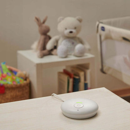 CHICCO audio cyfrowa niania elektroniczna DECT z bazą odbiornika, białe urządzenie do pokoju dziecka