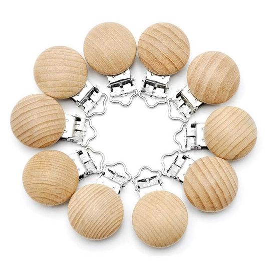 RUBY houten clips voor speenketting 10 stuks