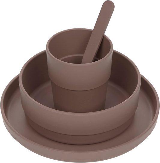 LASSIG ensemble de vaisselle sans mélamine Choco