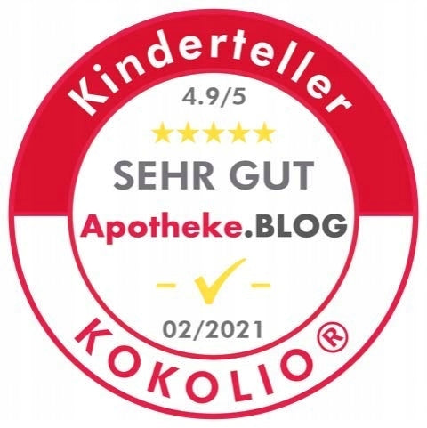 KOKOLIO mata talerzyk 3 KOMORY antypoślizgowy z oceną Kinderteller 4.9/5 i oznaczeniem Sehr Gut
