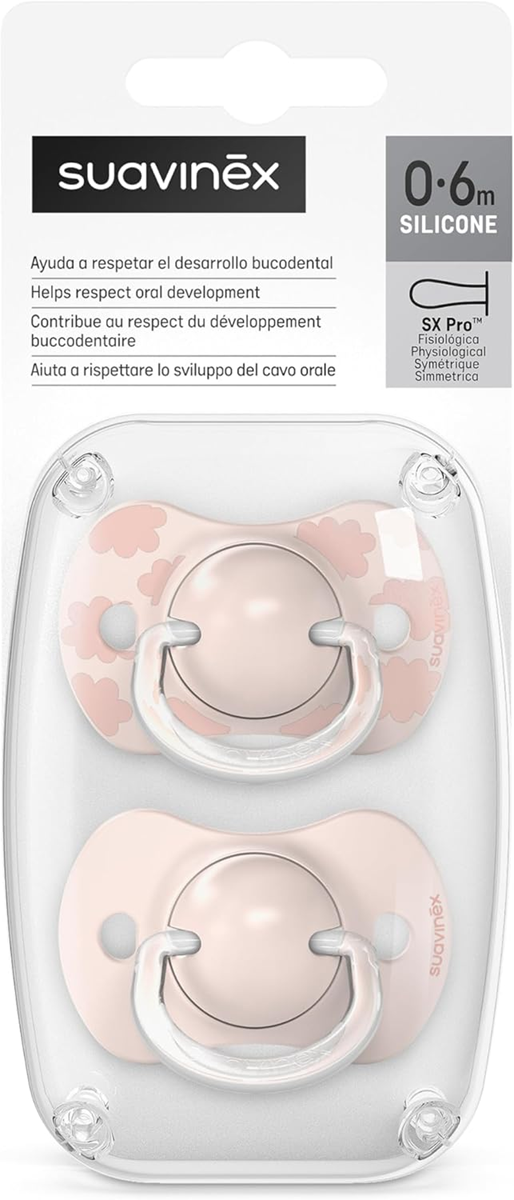 SUAVINEX SX PRO chupete anatómico x2 de silicona 0-6 meses