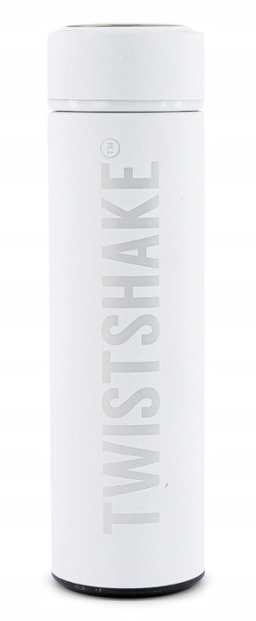 TWISTSHAKE HOT OR COLD termos ze stali nierdzewnej 420 ml biały termos na napoje, wolny od BPA i ftalanów
