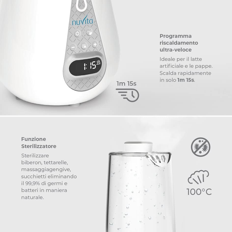 NUVITA flessenwarmer sterilisator ontdooier 4-in-1