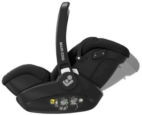MAXI-COSI MARBLE fotelik samochodowy gr 0 ISOFIX czarny, bezpieczny fotelik dziecięcy z prawie leżącą pozycją