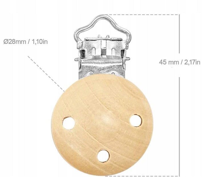 RUBY Artestar houten clips voor speenketting 16 stuks