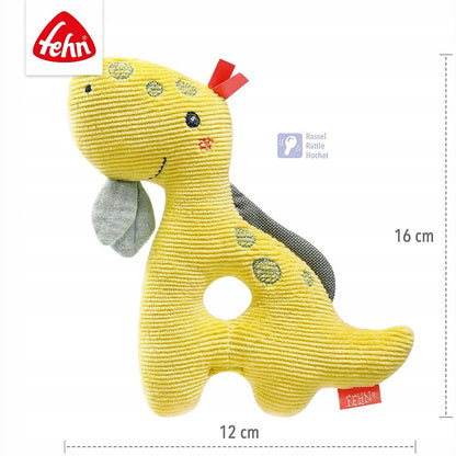 FEHN Happy Dino grzechotka chwytak dla niemowląt 16cm