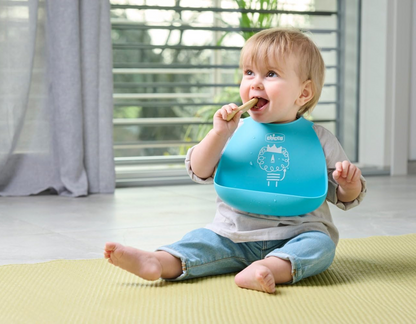 CHICCO Easy Start siliconen set kom lepel slabbetje