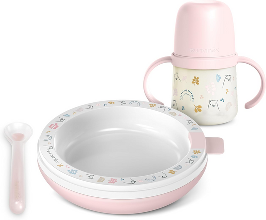 SUAVINEX set assiette thermique tasse cuillère FOREST