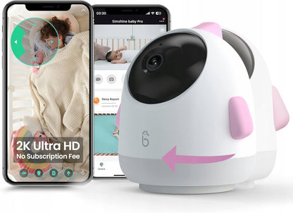 SIMSHINE Baby Pro baba kamera elektronikus bébiőr 2K FHD + oszlop