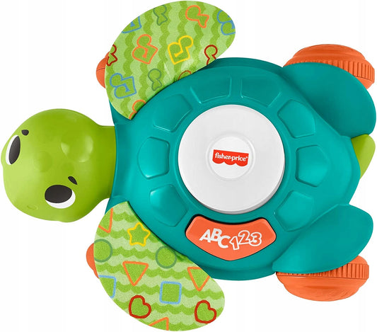 FISHER-PRICE GXK35 interaktywny żółw j.niemiecki zielona zabawka edukacyjna dla dzieci 9m+ z ABC 123