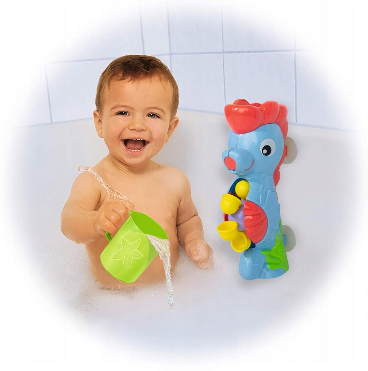 SIMBA ABC mořský koník s vodním kolem a přísavkami + kelímek 26 cm
