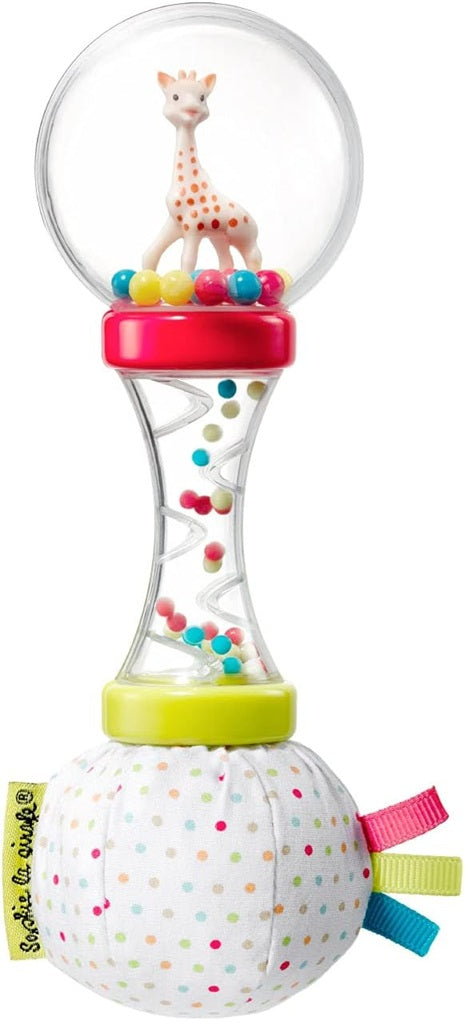 SOPHIE LA GIRAFE maracas met rammelaar en knisperend papier 17 cm