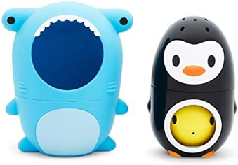 MUNCHKIN Sharky & Pals badspeelgoed 3-in-1 vis, pinguïn, haai