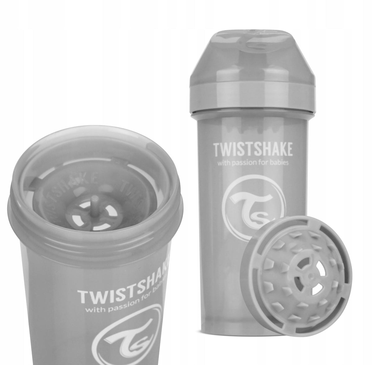 TWISTSHAKE cană anti-vărsare 360 ml 12m+ cu pai KID CUP