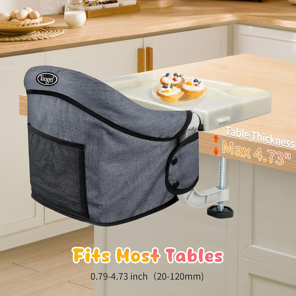 TOOGLE reisstoel met tafelblad