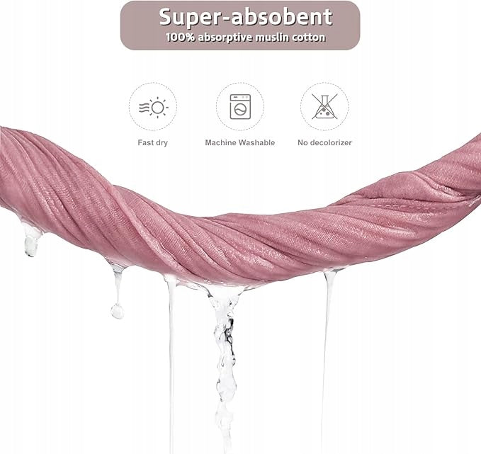 LULU MOON muslin slabbetjes met drukknoop 0-36 maanden x8