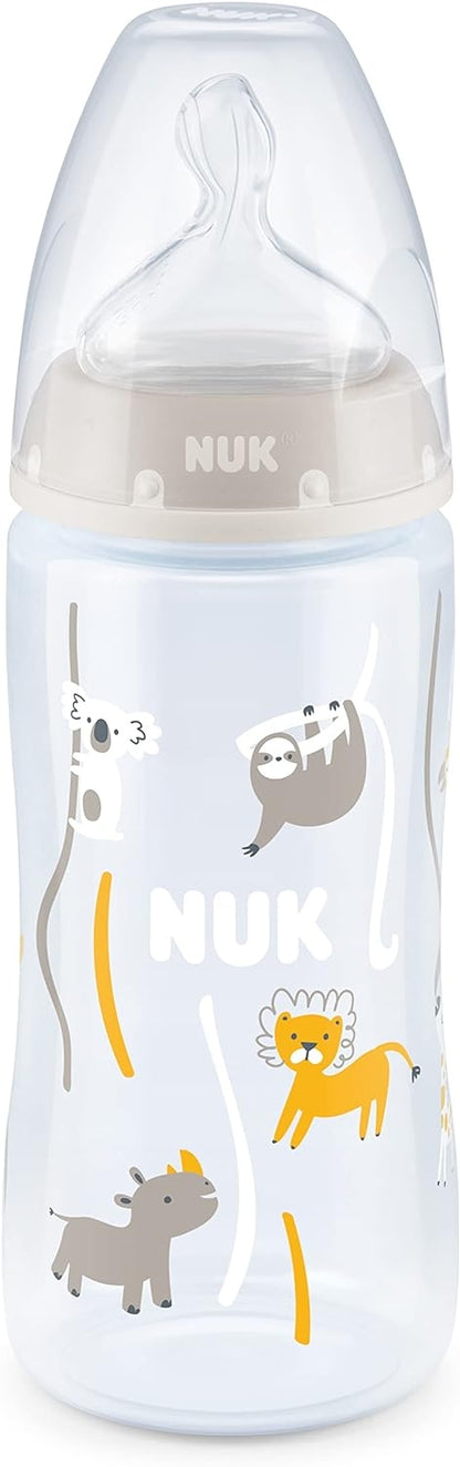 NUK First Choice+ 6–18 μηνών μπιμπερό 300 ml δείκτης θερμοκρασίας