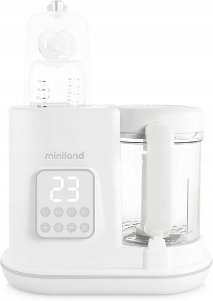 MINILAND Chefy 6 robot de cuisine 6-en-1 cuiseur vapeur mixeur + pince doseur sac