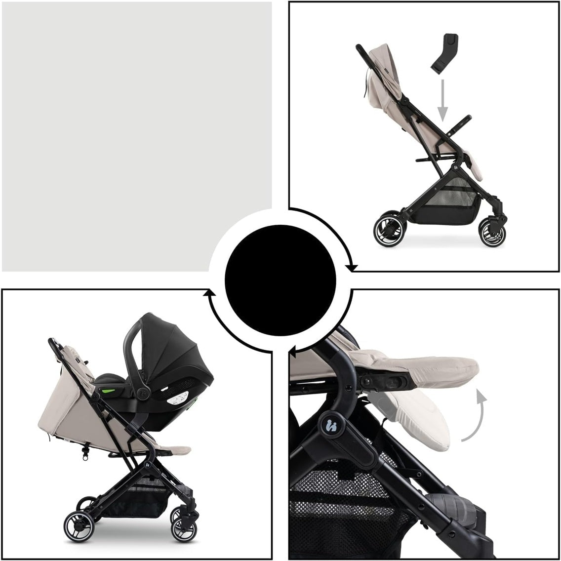 HAUCK adapters voor TRAVEL N CARE kinderwagen, DRIVE N CARE autostoeltjes en andere