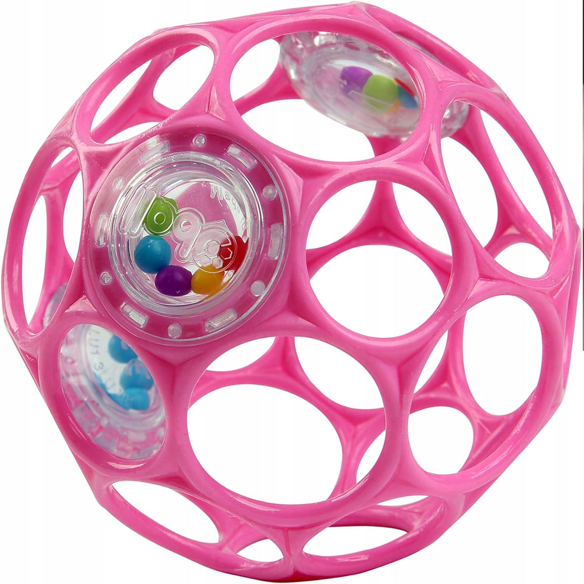 BRIGHT STARTS Oball Rattle afferra e mordicchia in silicone con sonaglio 10 cm
