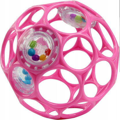 BRIGHT STARTS Oball Rattle afferra e mordicchia in silicone con sonaglio 10 cm