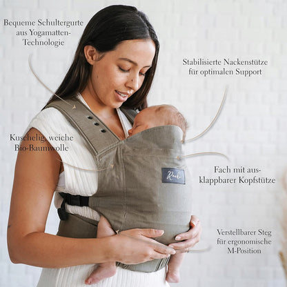 ROOKIE marsupiu ergonomic 3-15kg ORGANIC